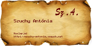 Szuchy Antónia névjegykártya